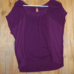 Plum Colored Cap Sleeve Shirt